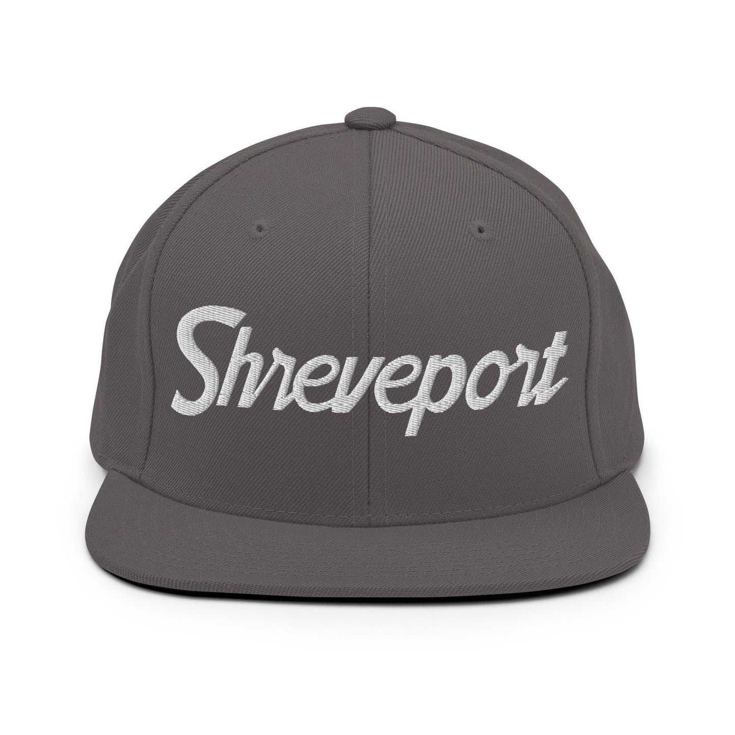 Shreveport Script Snapback Hat Dark Grey