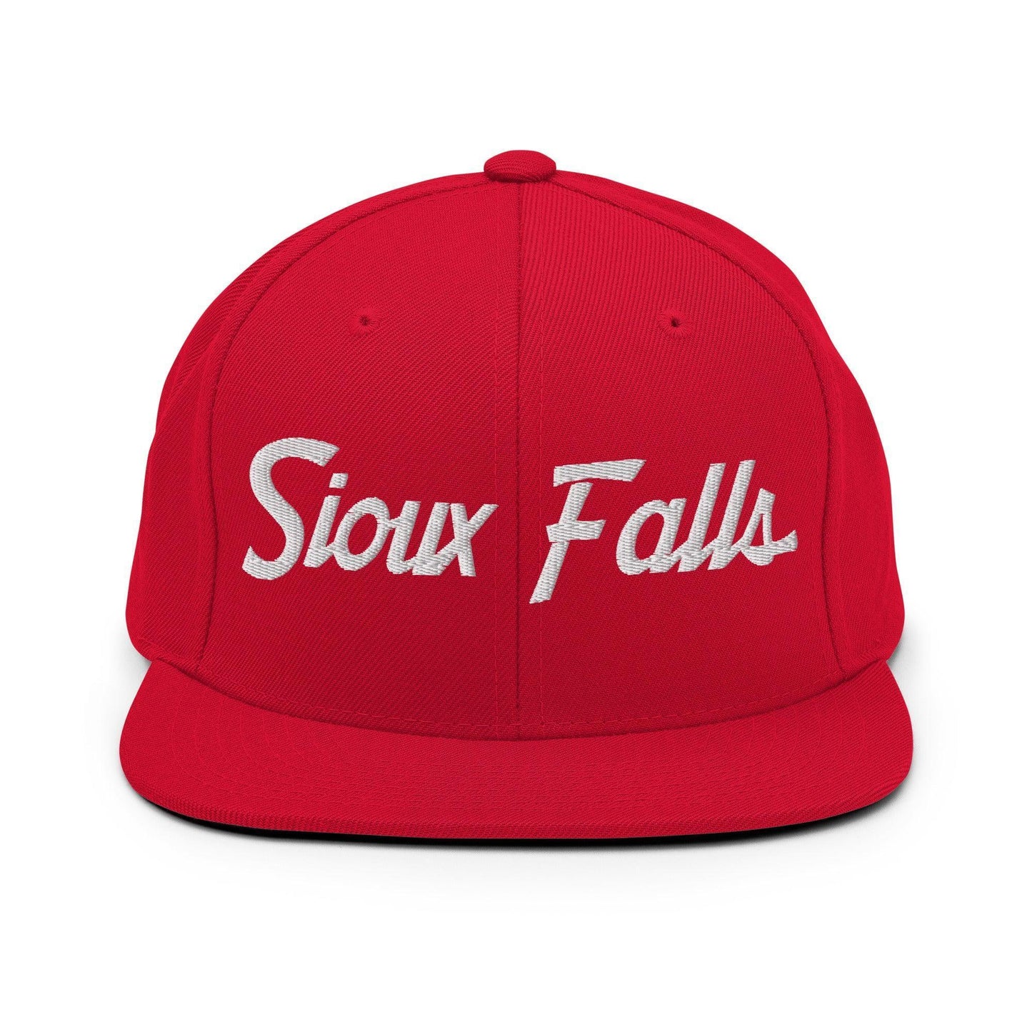 Sioux Falls Script Snapback Hat Red