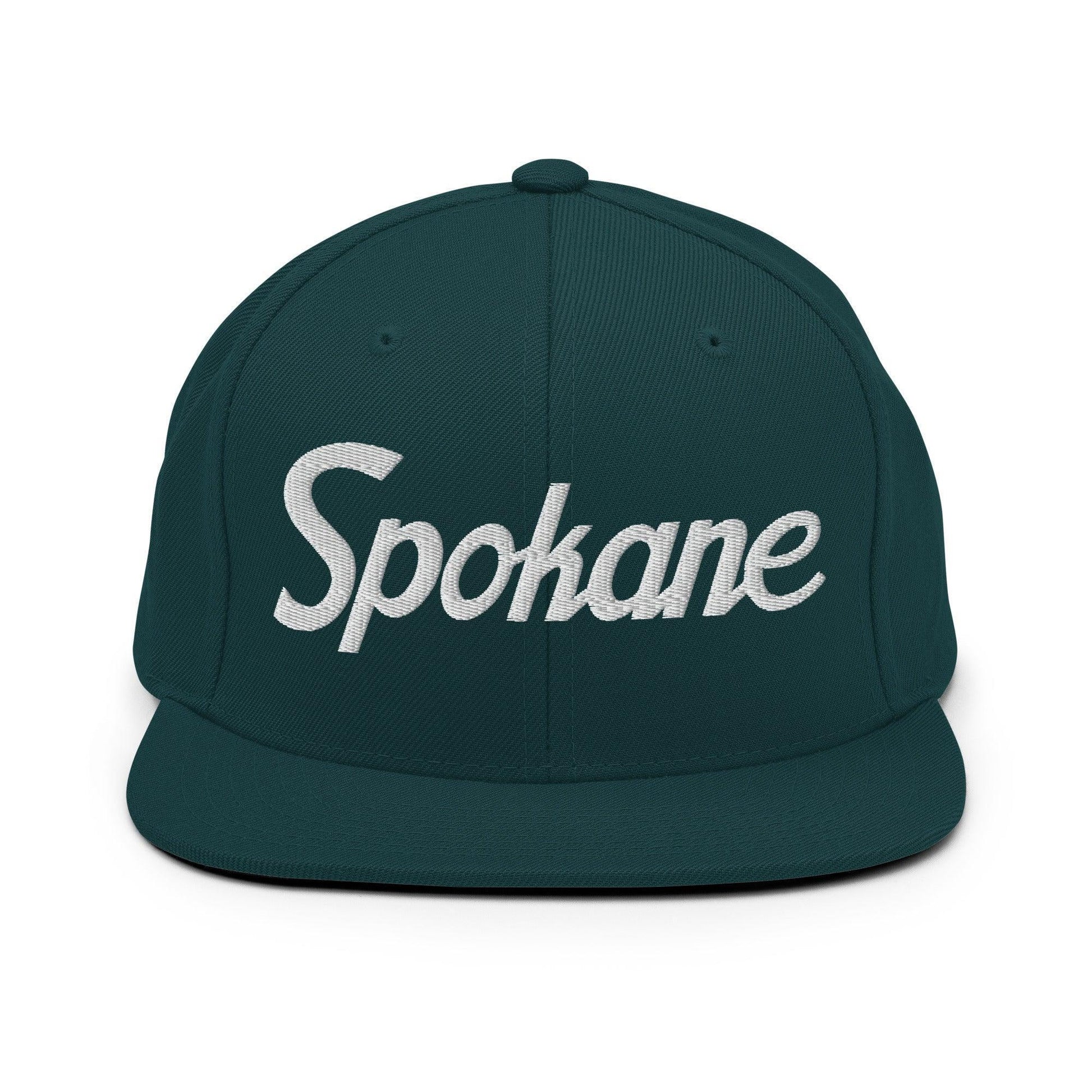 Spokane Script Snapback Hat Spruce