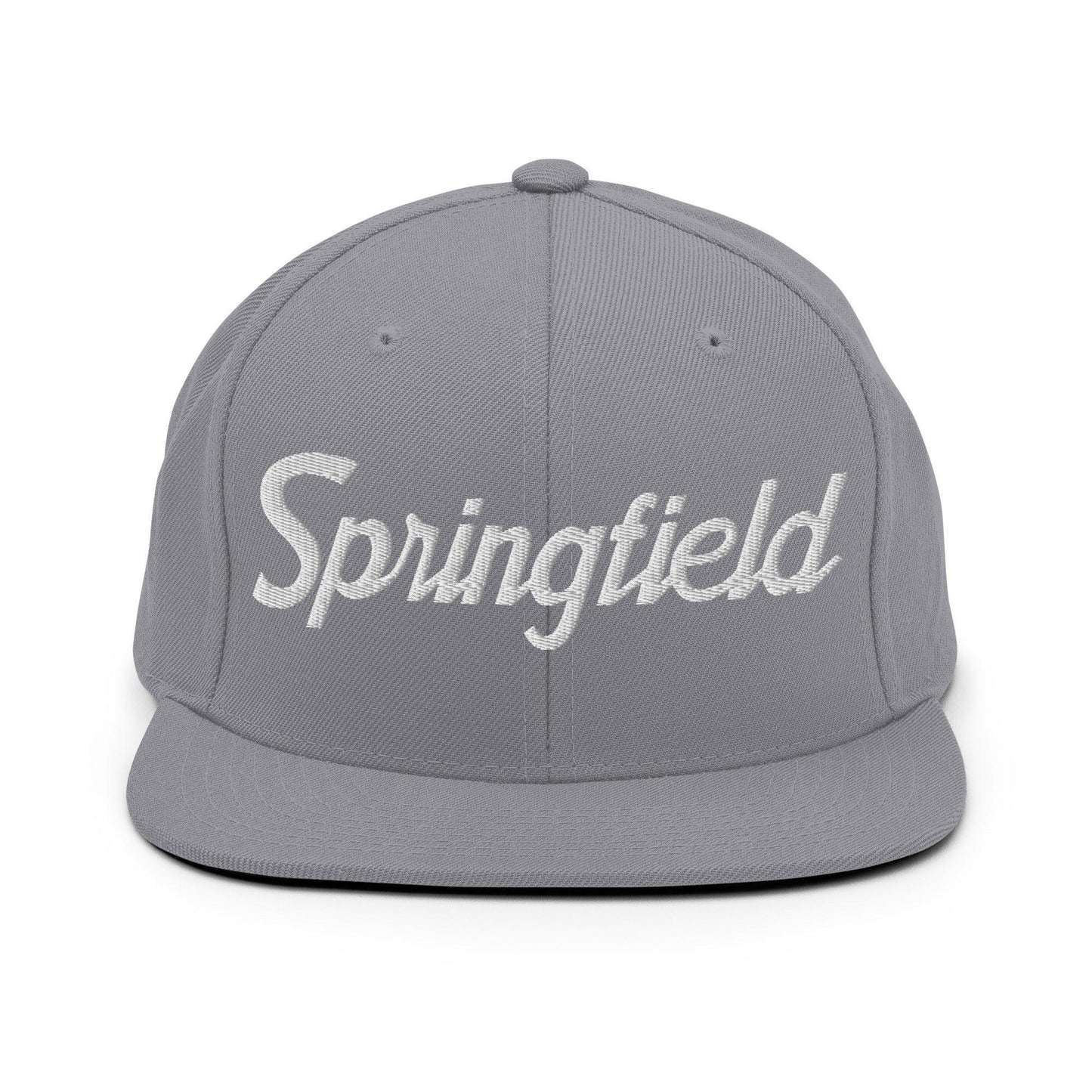 Springfield Script Snapback Hat Silver
