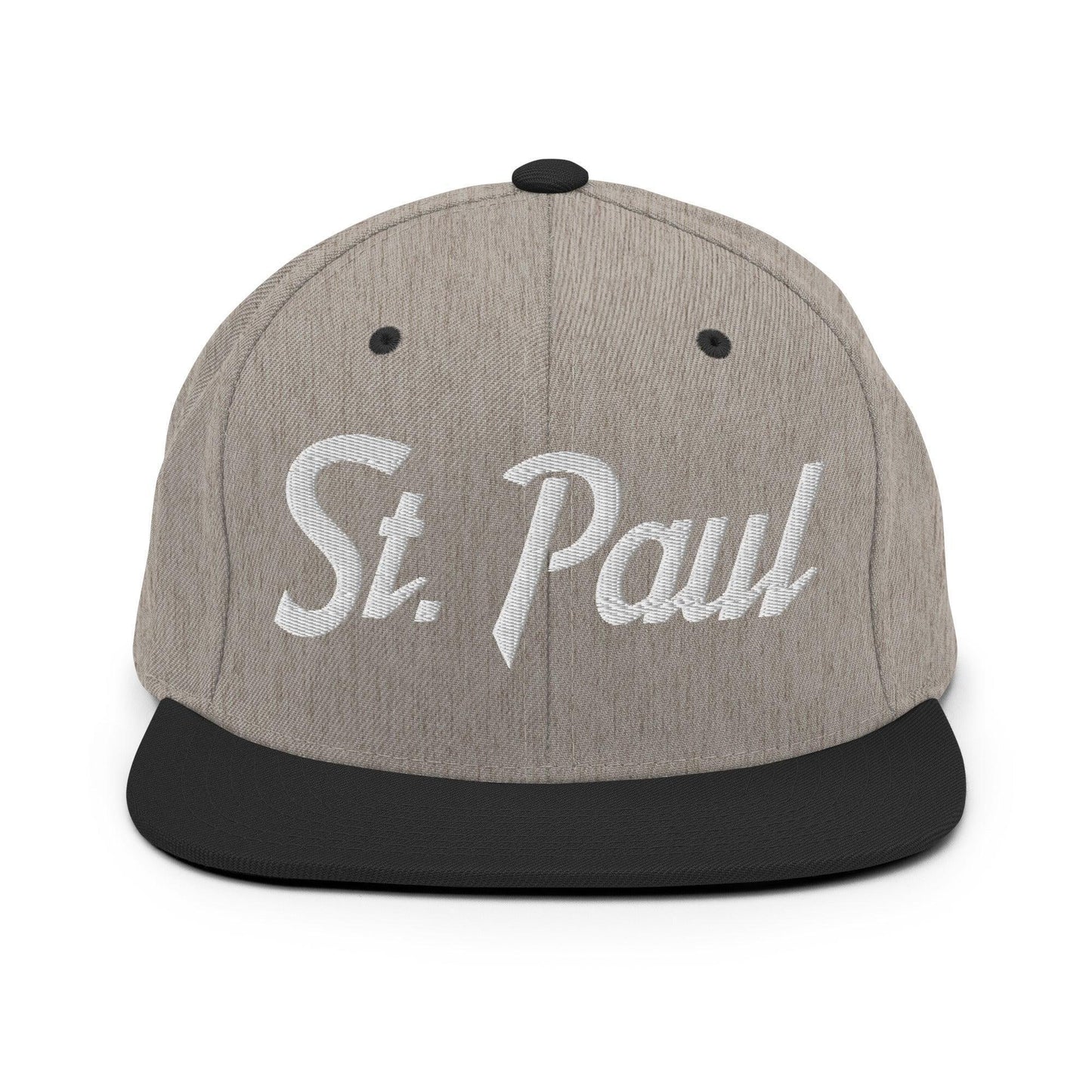 St. Paul Script Snapback Hat Heather/Black