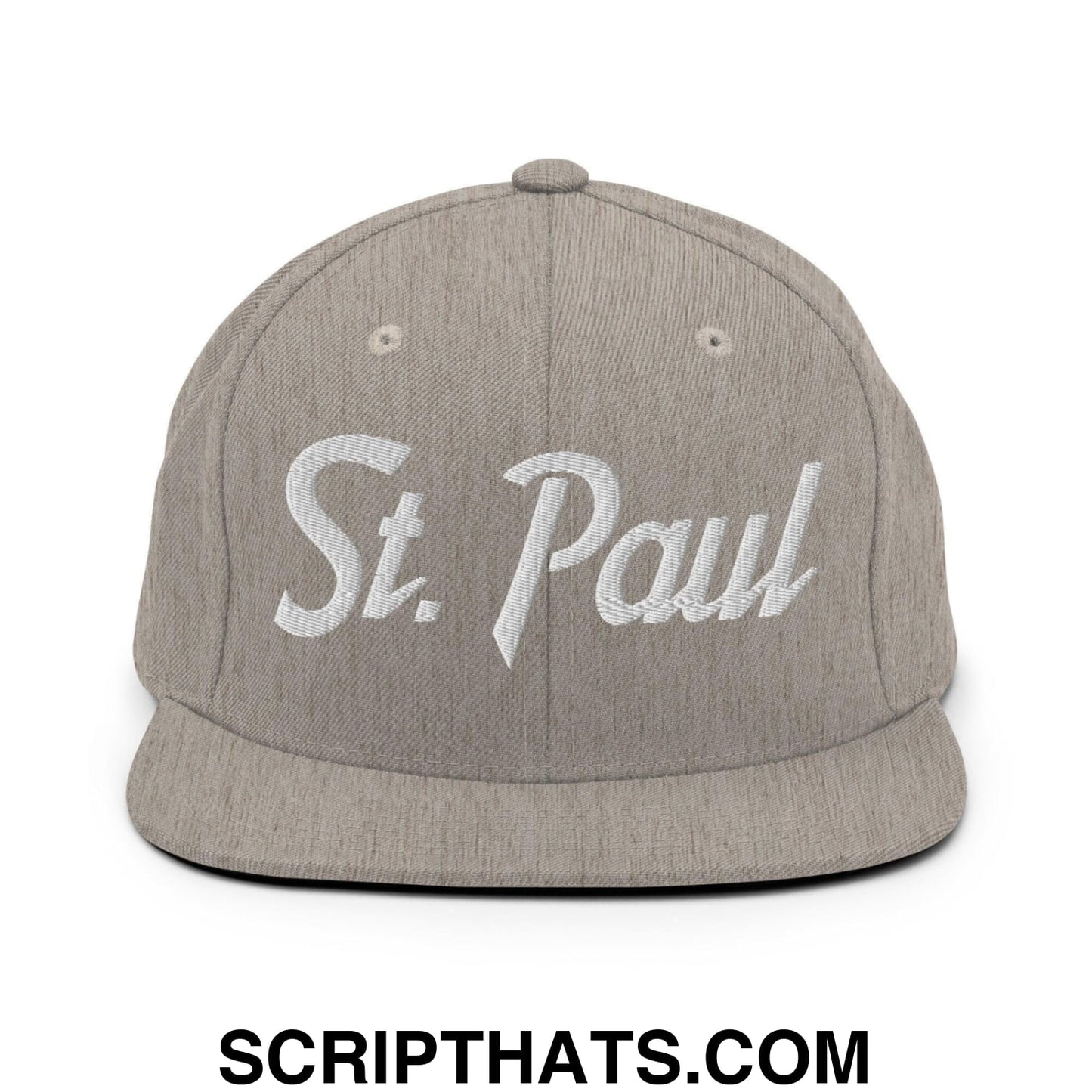 St. Paul Script Snapback Hat Heather Grey