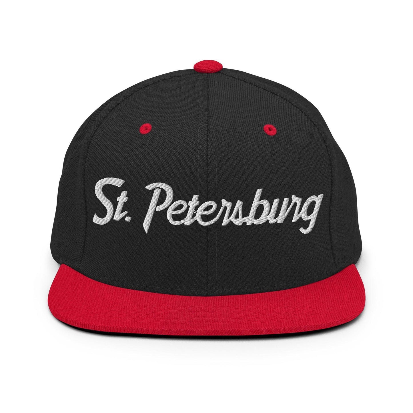 St. Petersburg Script Snapback Hat Black/ Red