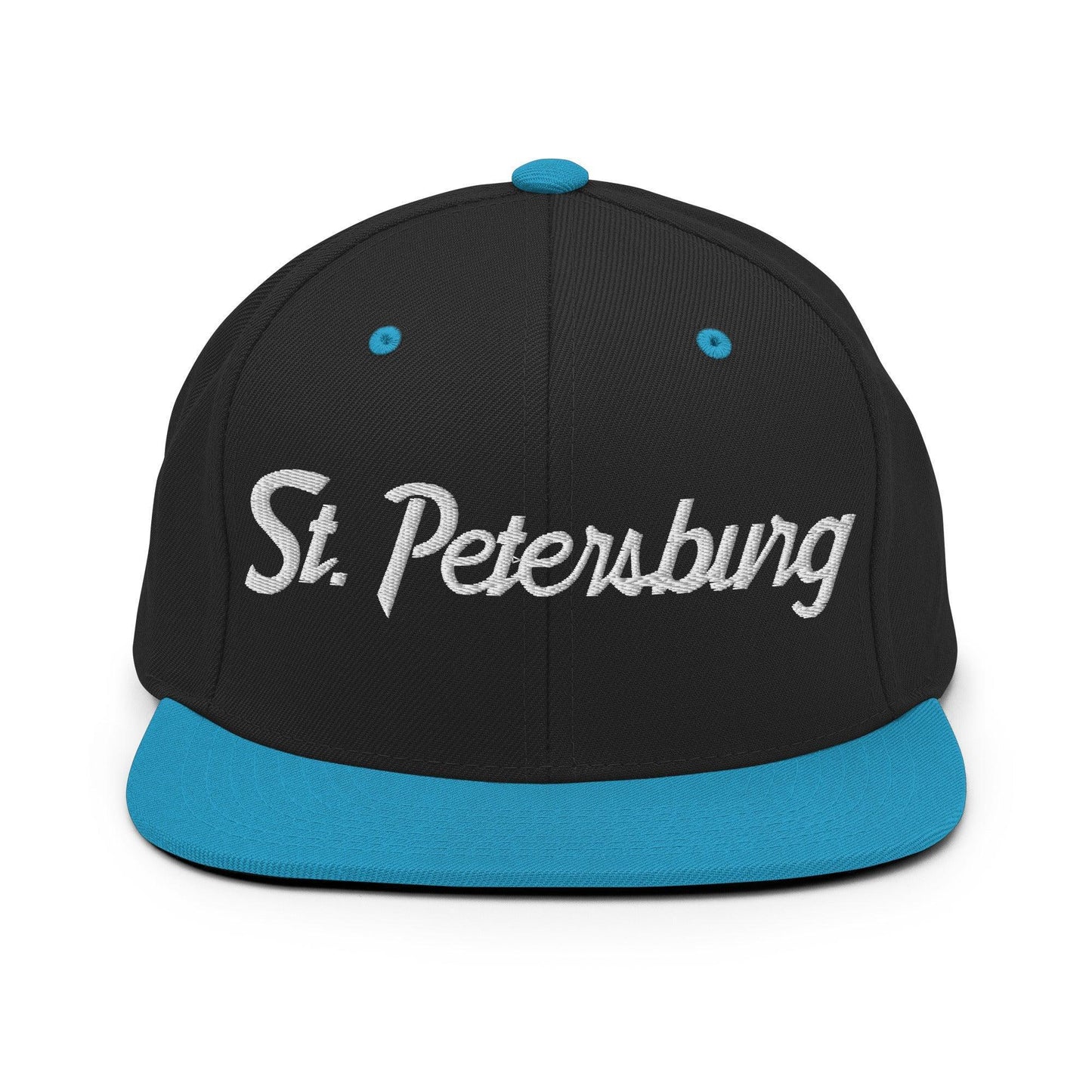 St. Petersburg Script Snapback Hat Black/ Teal