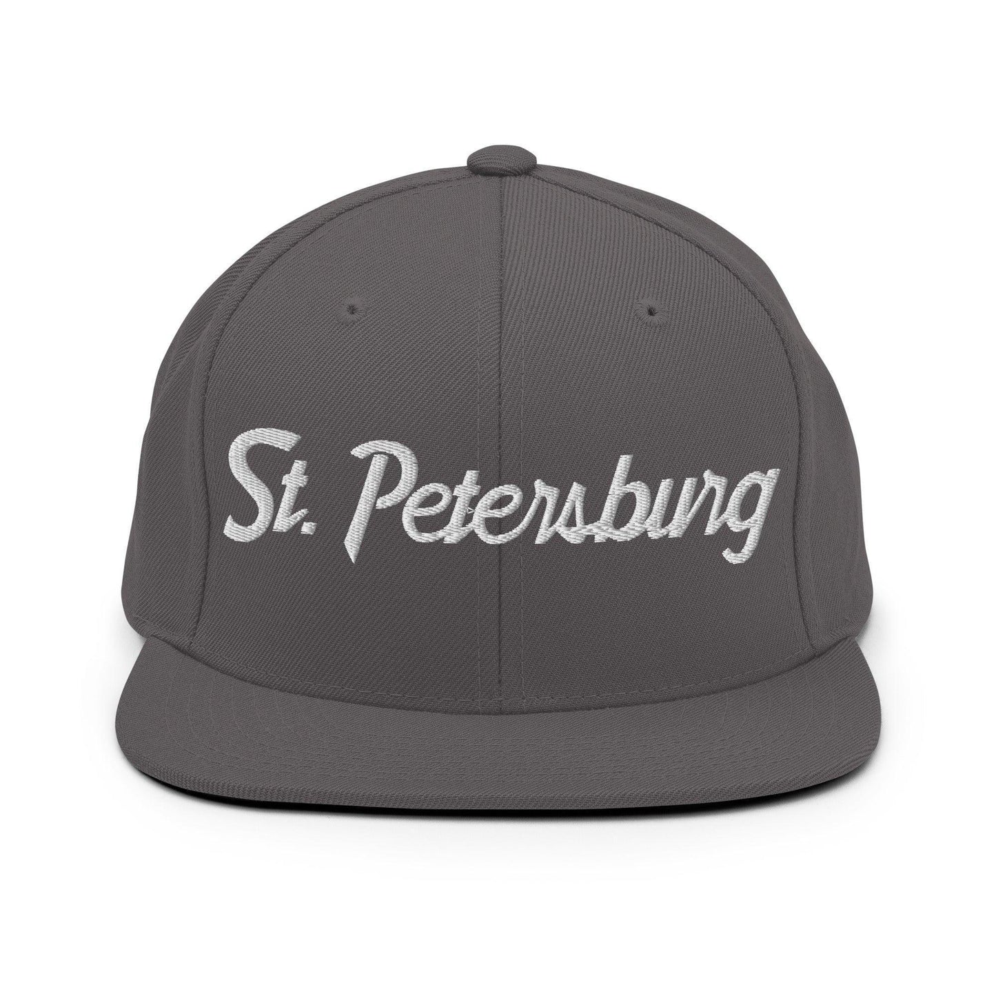 St. Petersburg Script Snapback Hat Dark Grey