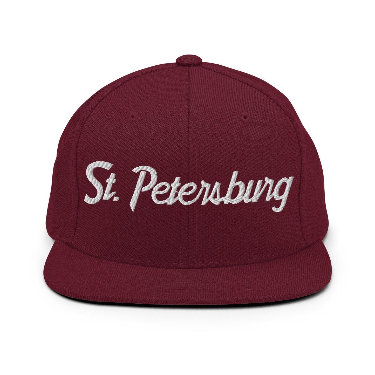 St. Petersburg Script Snapback Hat Maroon