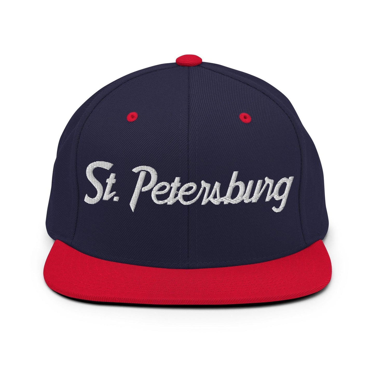 St. Petersburg Script Snapback Hat Navy/ Red