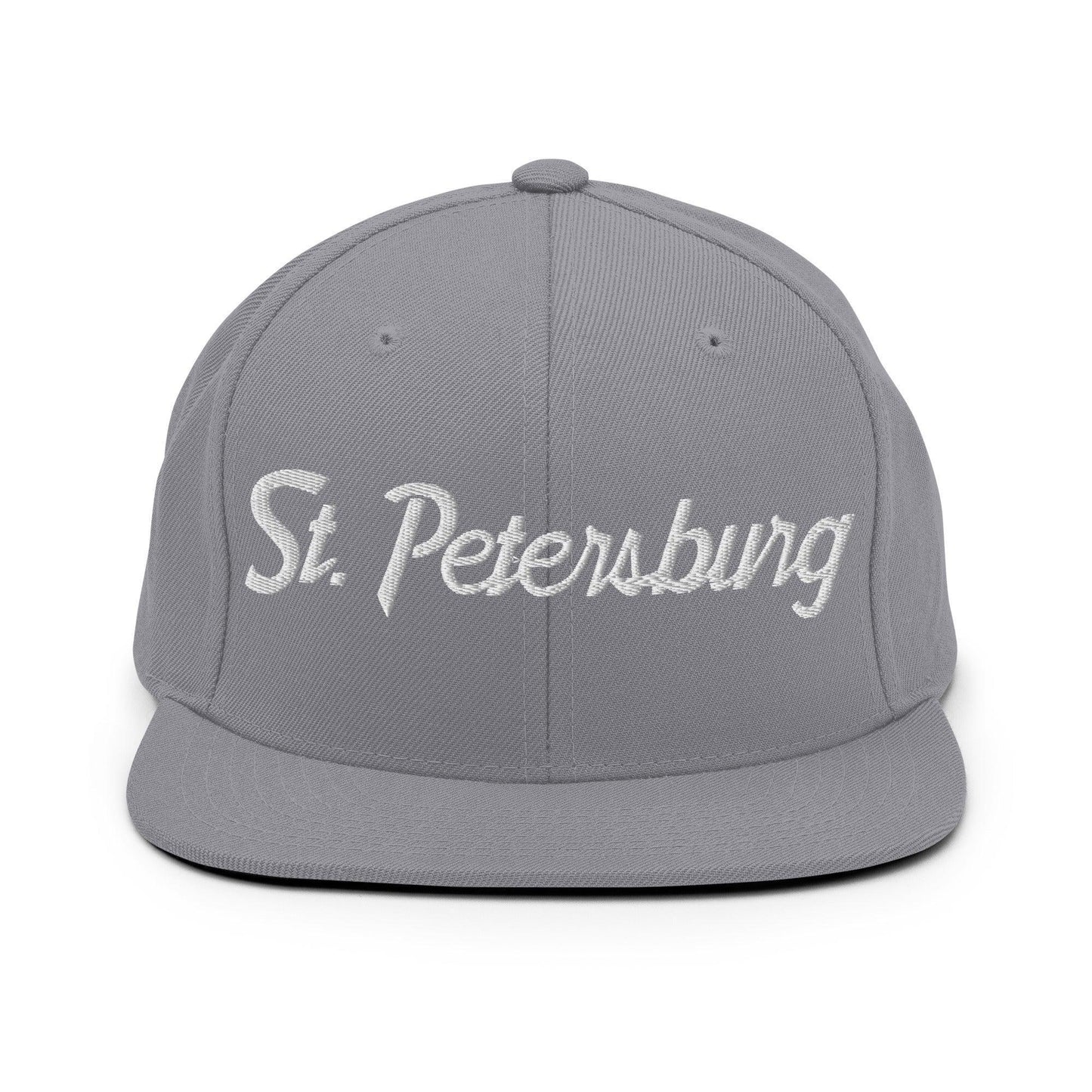 St. Petersburg Script Snapback Hat Silver