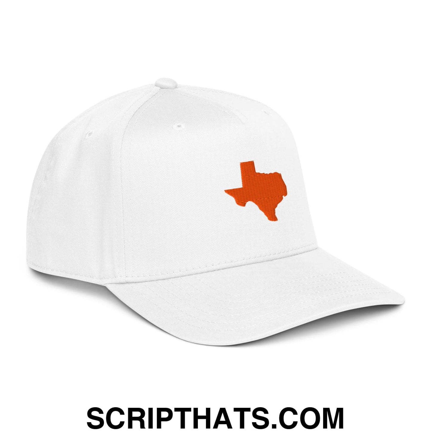 State of Texas Silhouette V2 Embroidered Baseball Snapback Hat White