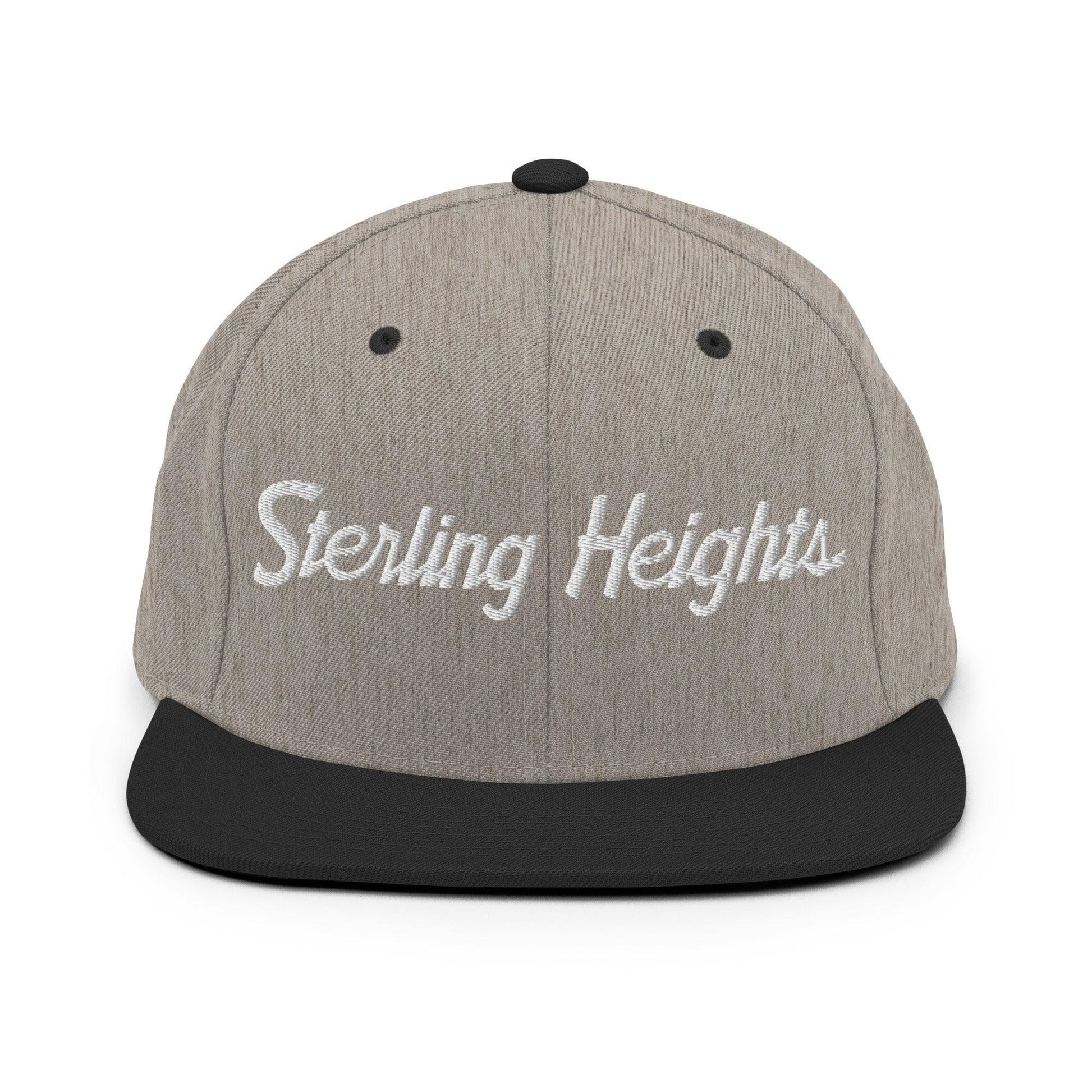 Sterling Heights Script Snapback Hat Heather/Black