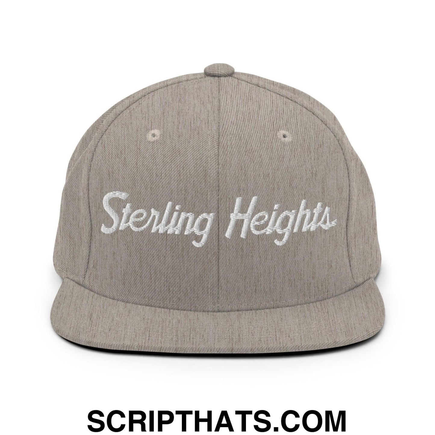 Sterling Heights Script Snapback Hat Heather Grey