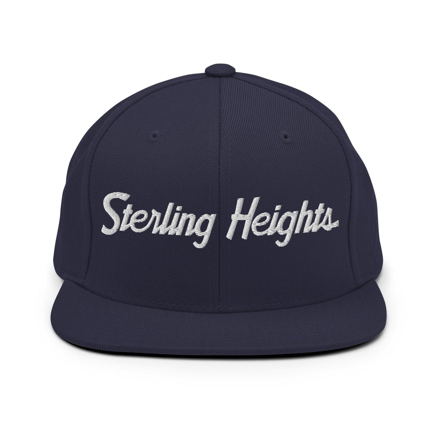 Sterling Heights Script Snapback Hat Navy