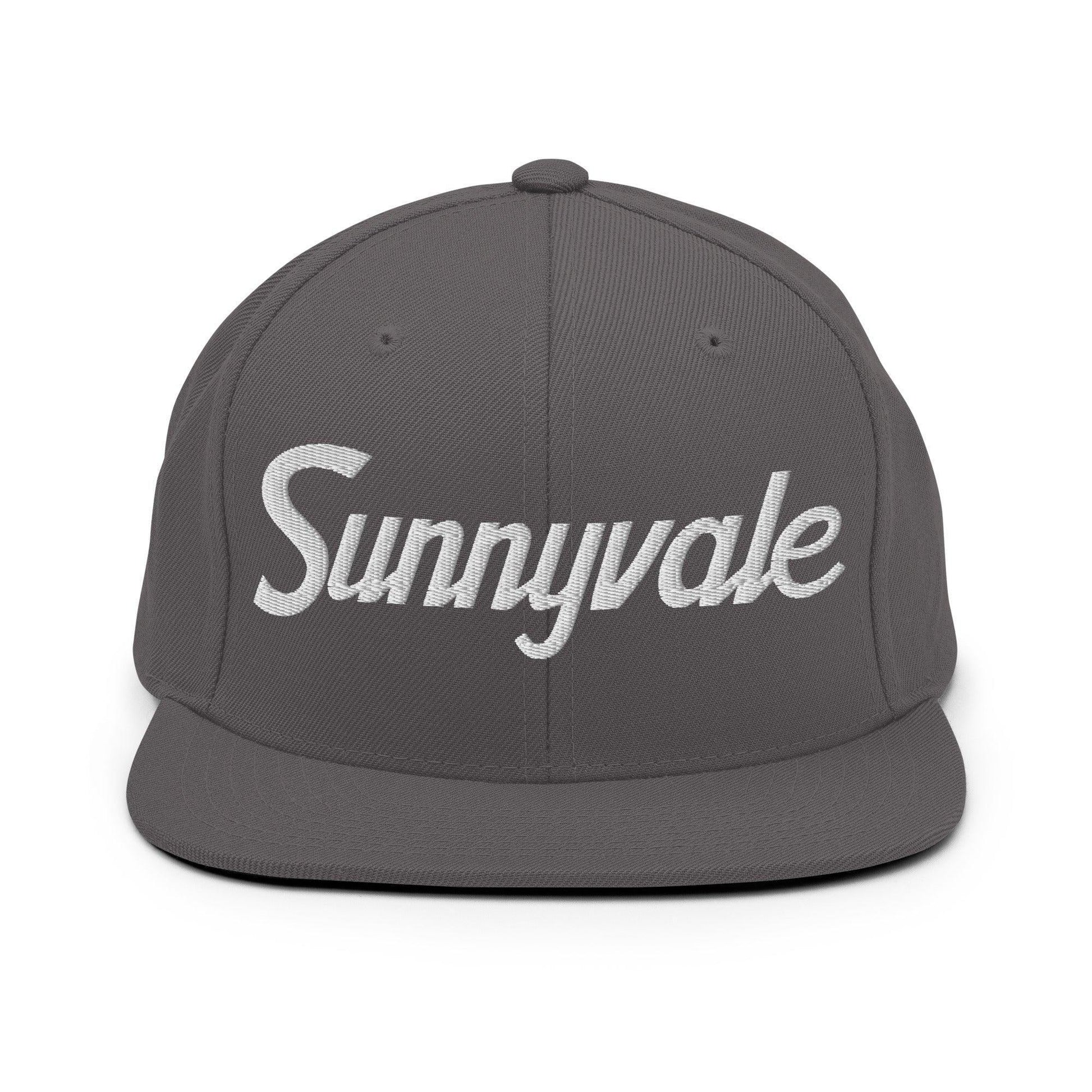 Sunnyvale Script Snapback Hat Dark Grey