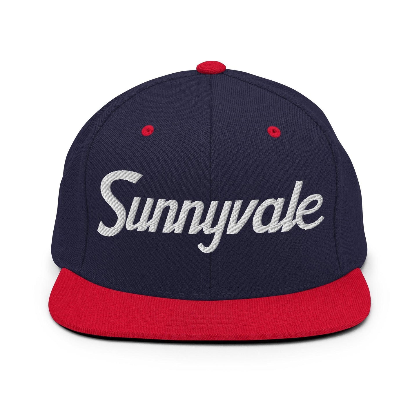 Sunnyvale Script Snapback Hat Navy/ Red