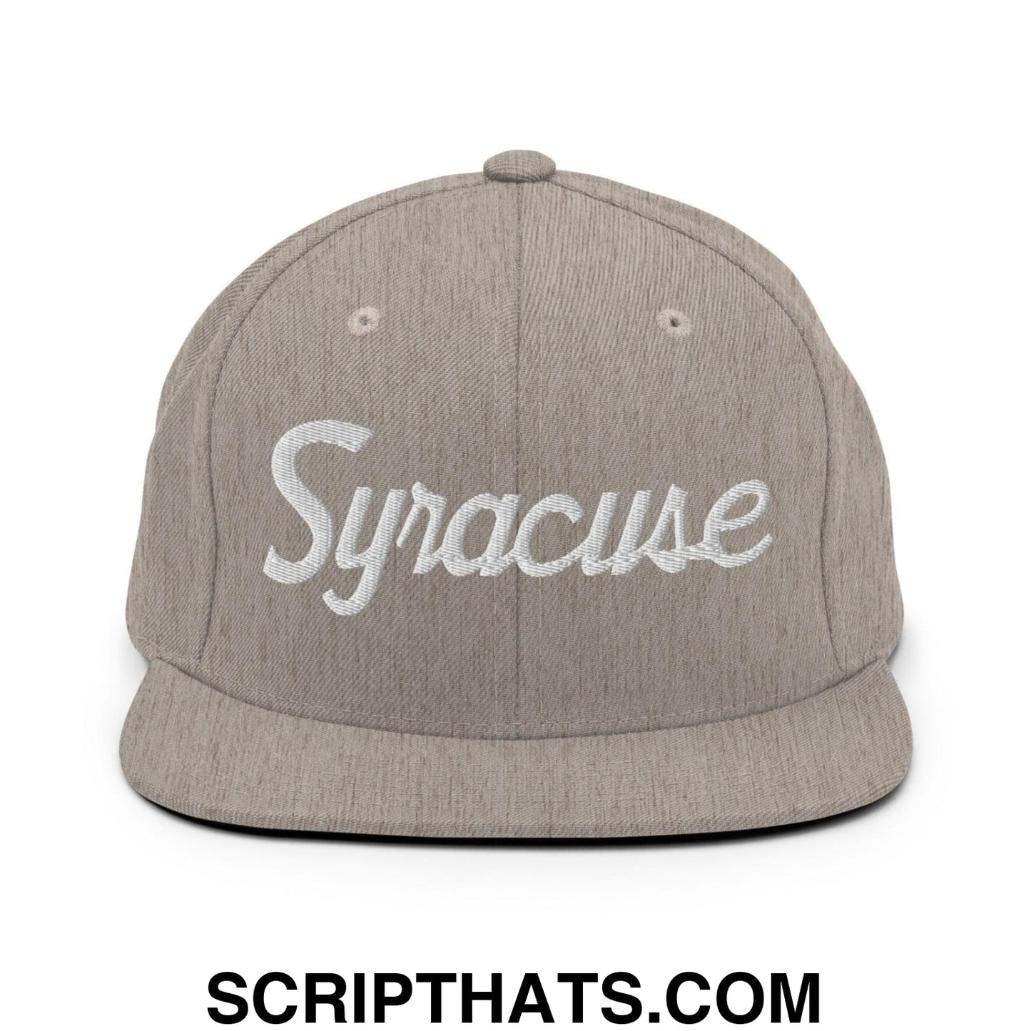 Syracuse Script Snapback Hat Heather Grey