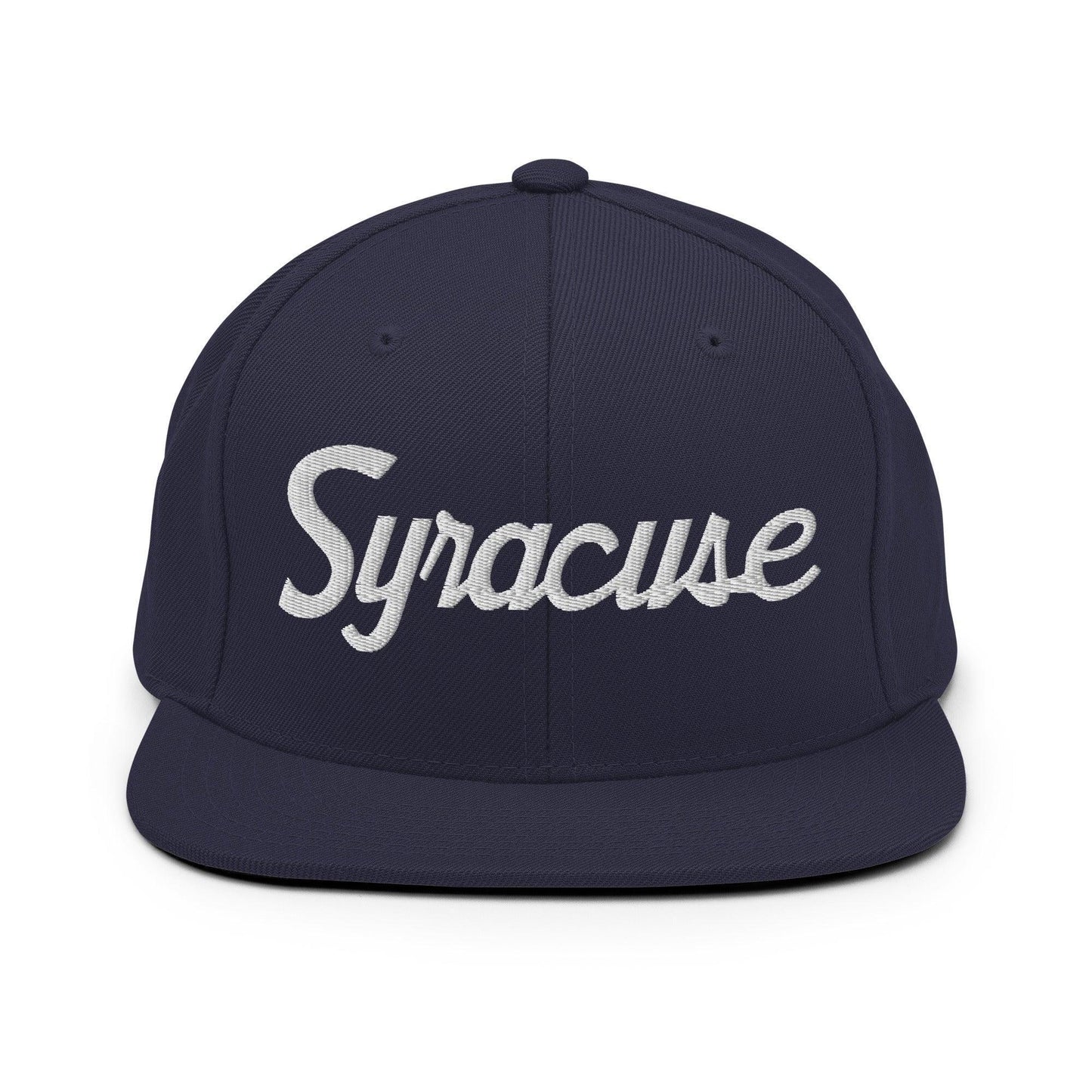 Syracuse Script Snapback Hat Navy