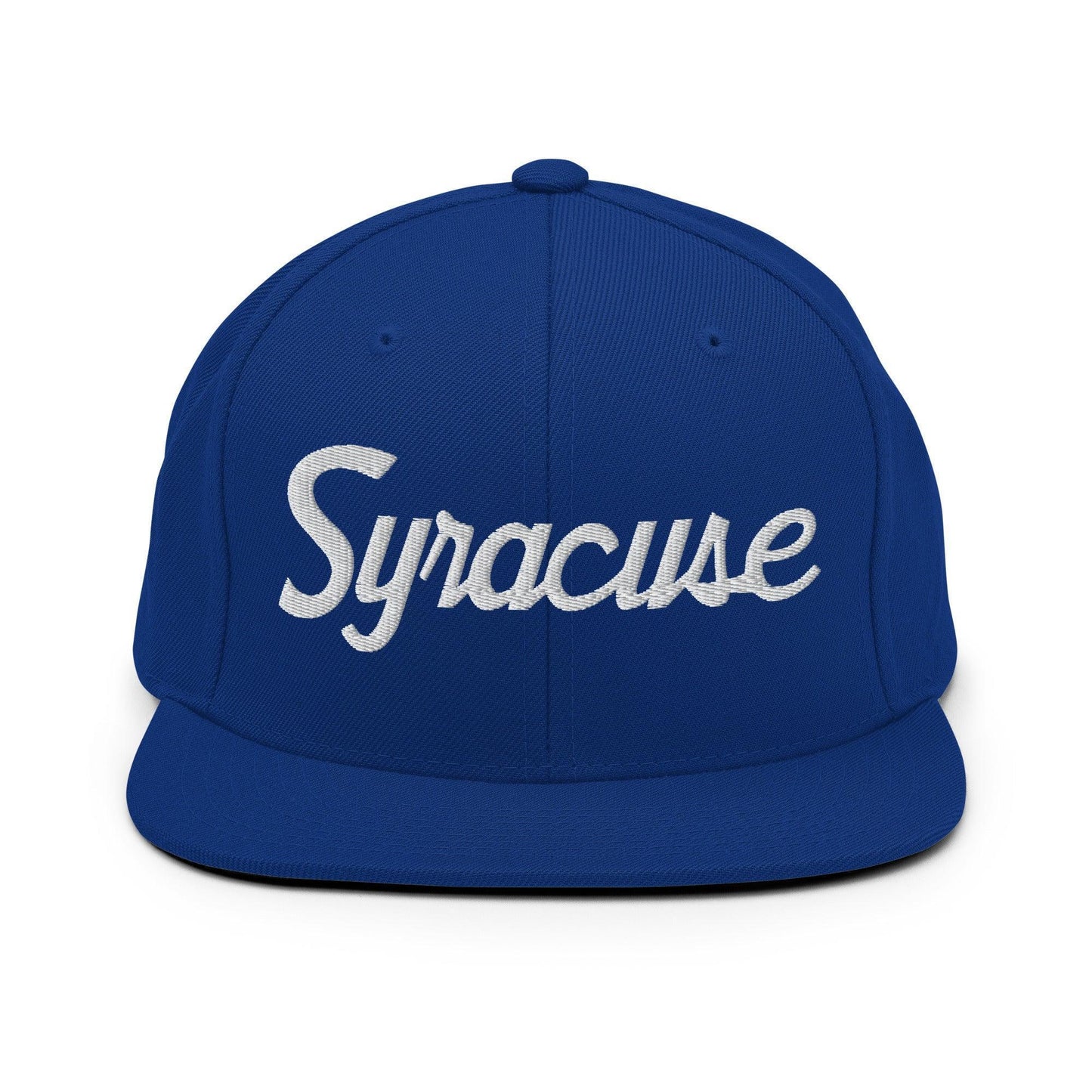 Syracuse Script Snapback Hat Royal Blue