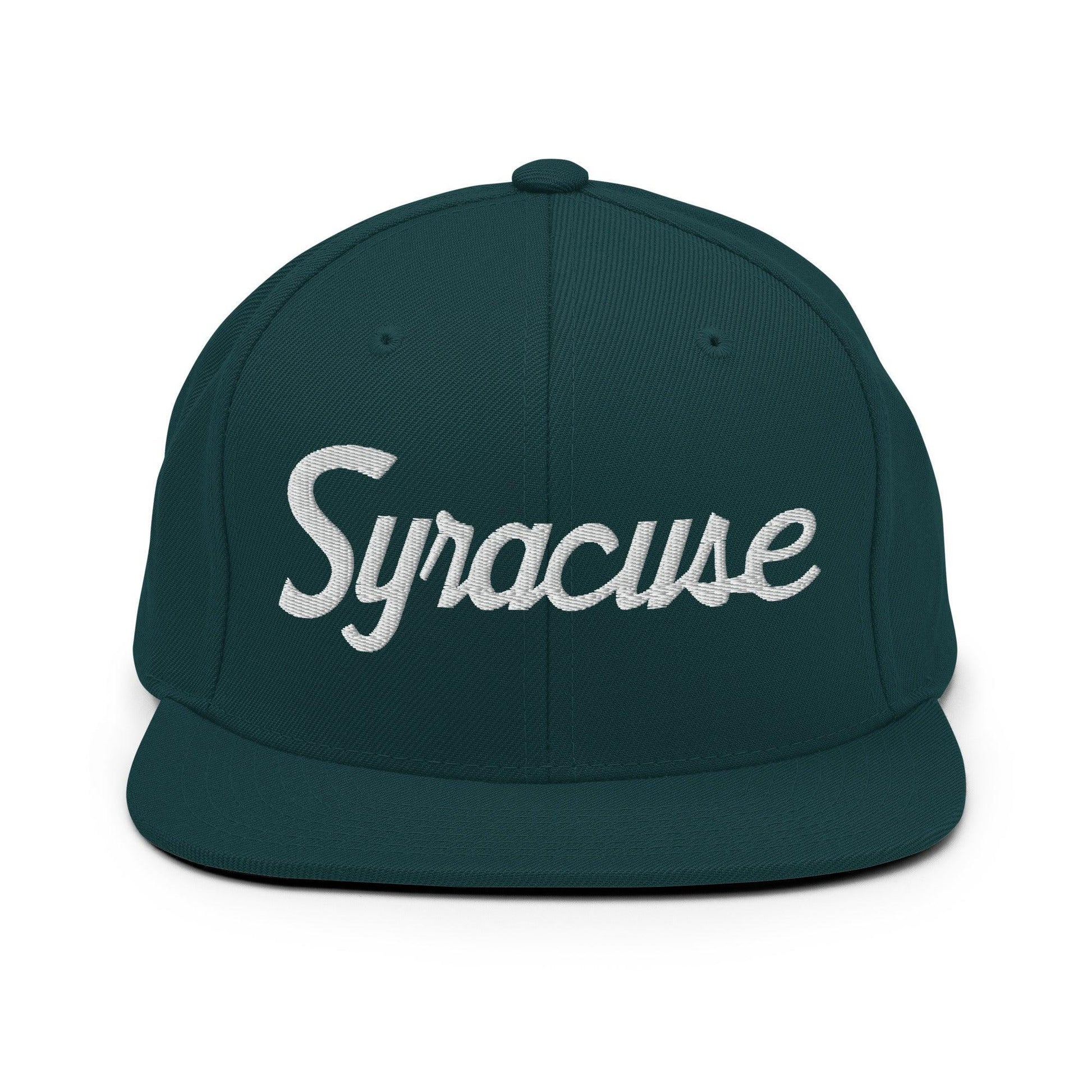 Syracuse Script Snapback Hat Spruce