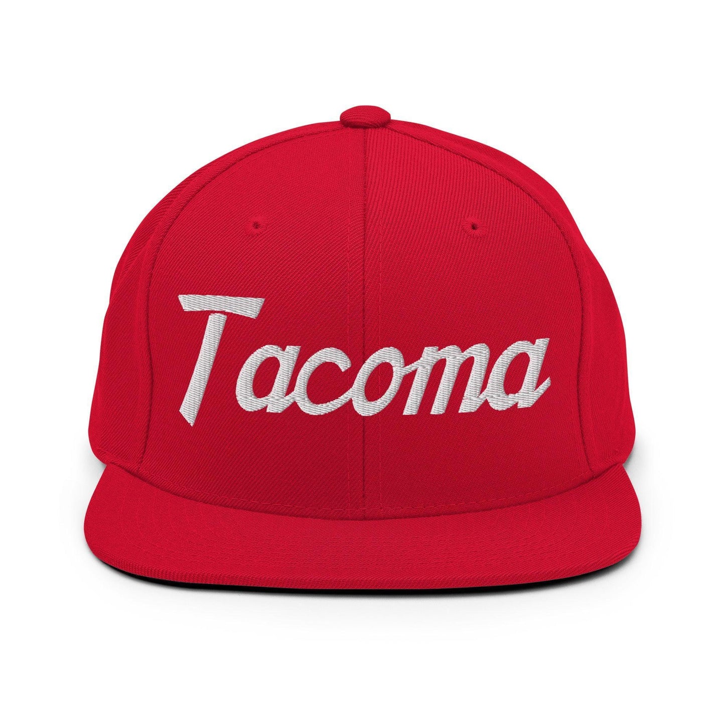 Tacoma Script Snapback Hat Red
