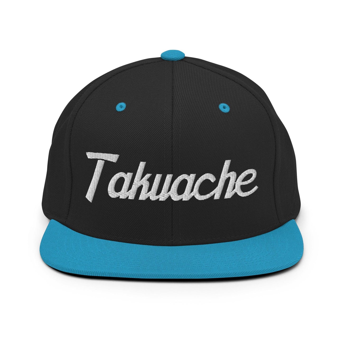 Takuache II Script Snapback Hat Black/ Teal