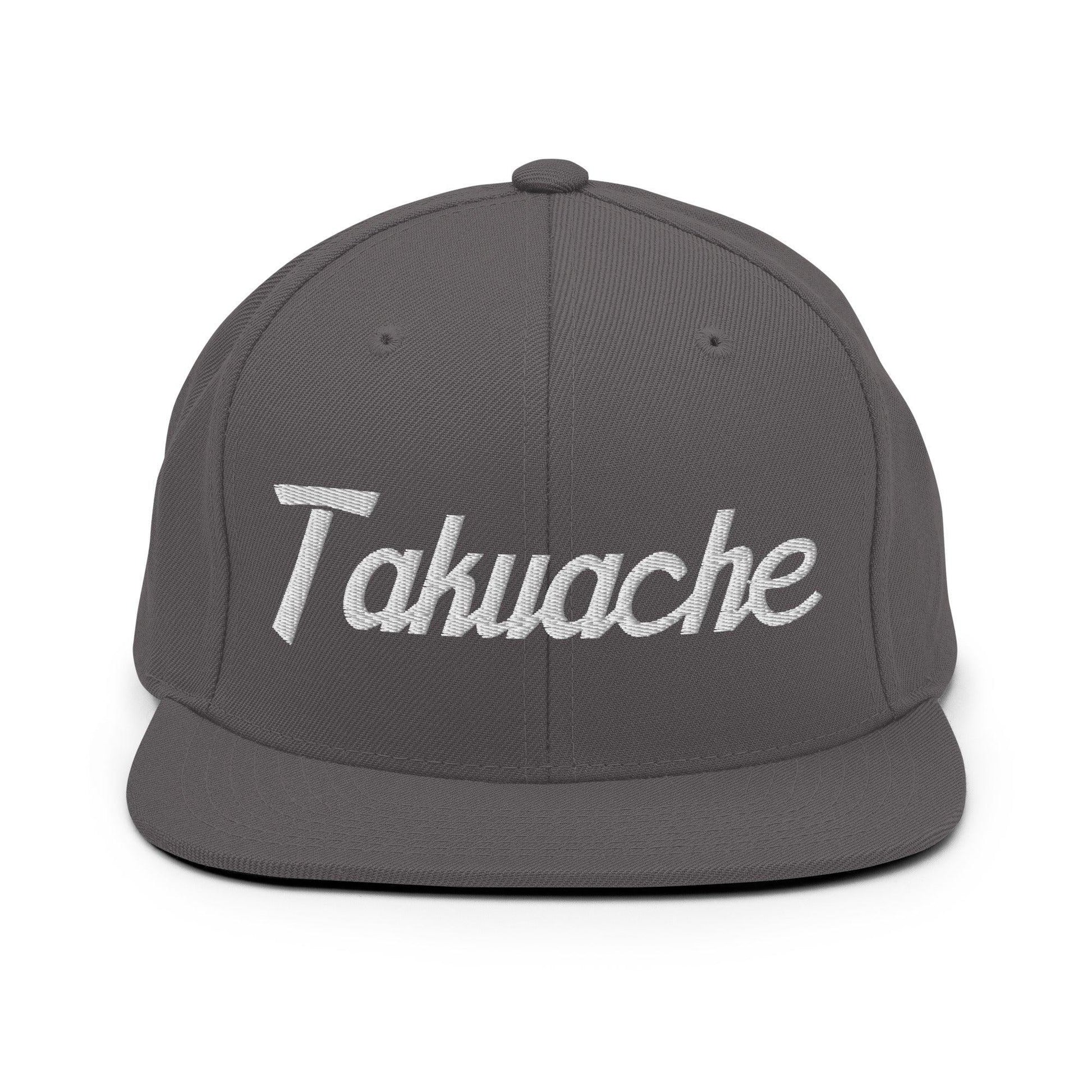 Takuache II Script Snapback Hat Dark Grey