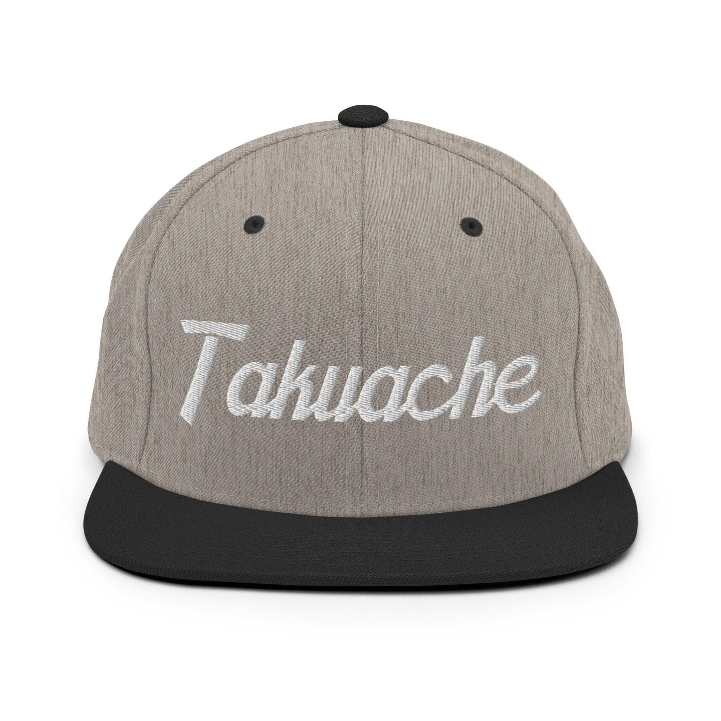 Takuache II Script Snapback Hat Heather/Black