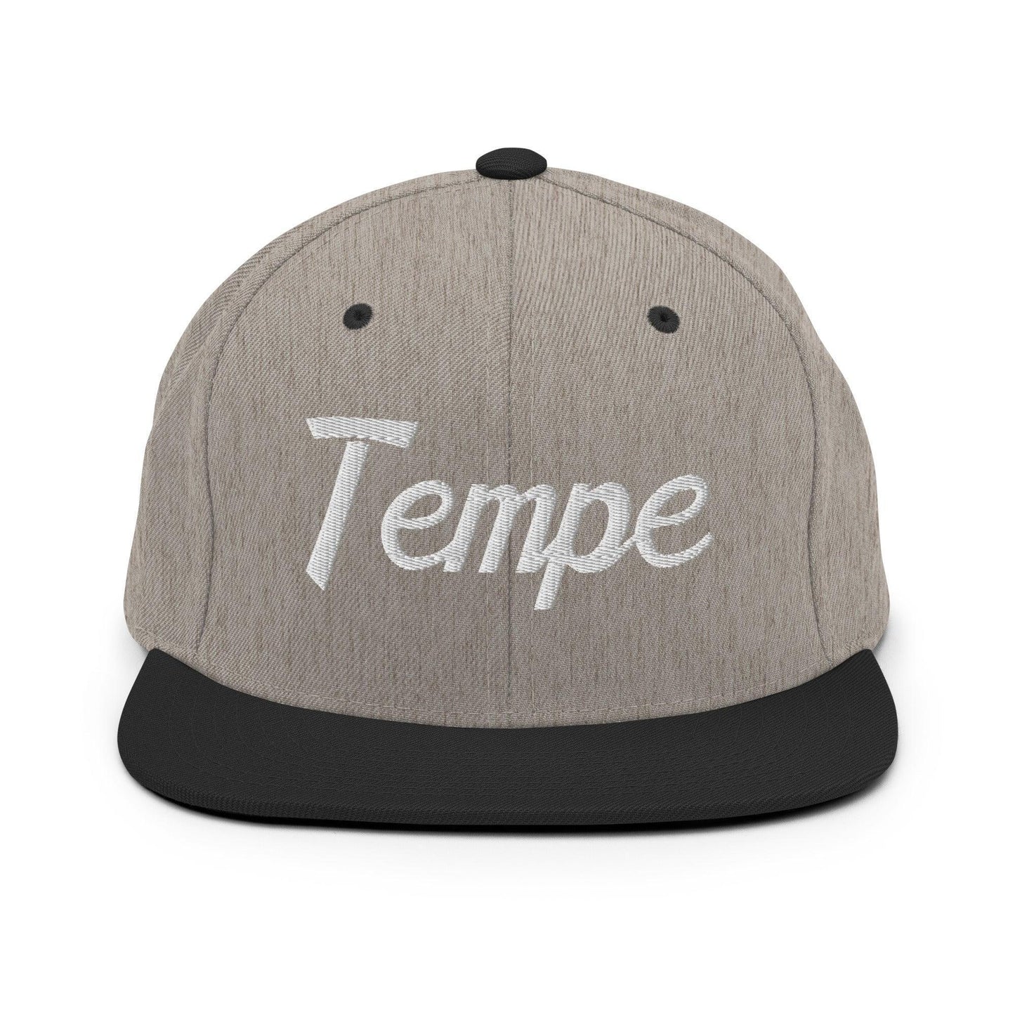 Tempe Script Snapback Hat Heather/Black