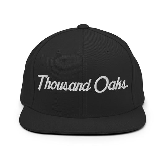 Thousand Oaks Script Snapback Hat Black