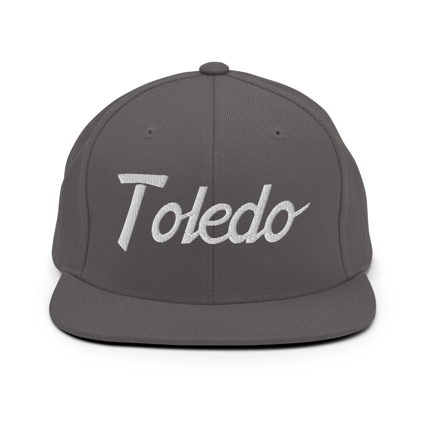Toledo Script Snapback Hat Dark Grey