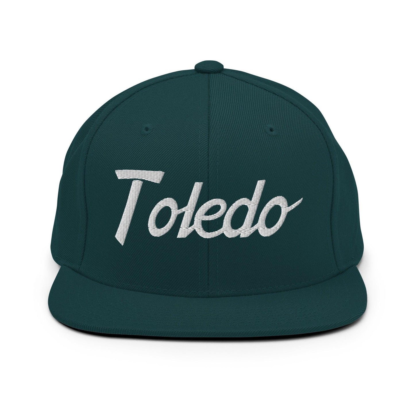 Toledo Script Snapback Hat Spruce