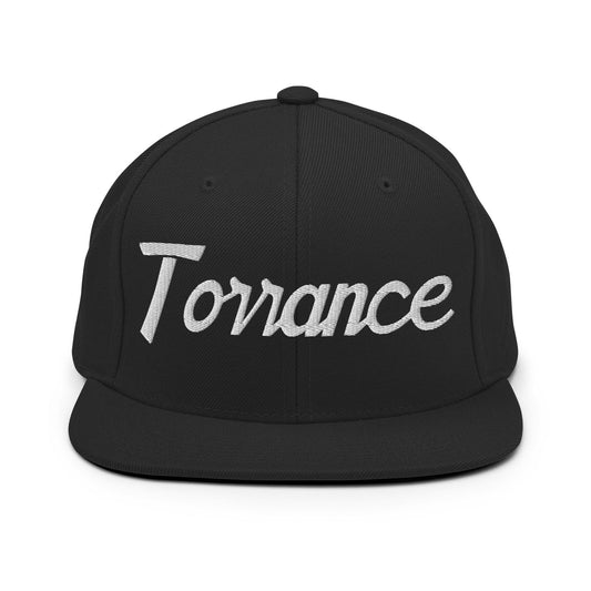 Torrance Script Snapback Hat Black