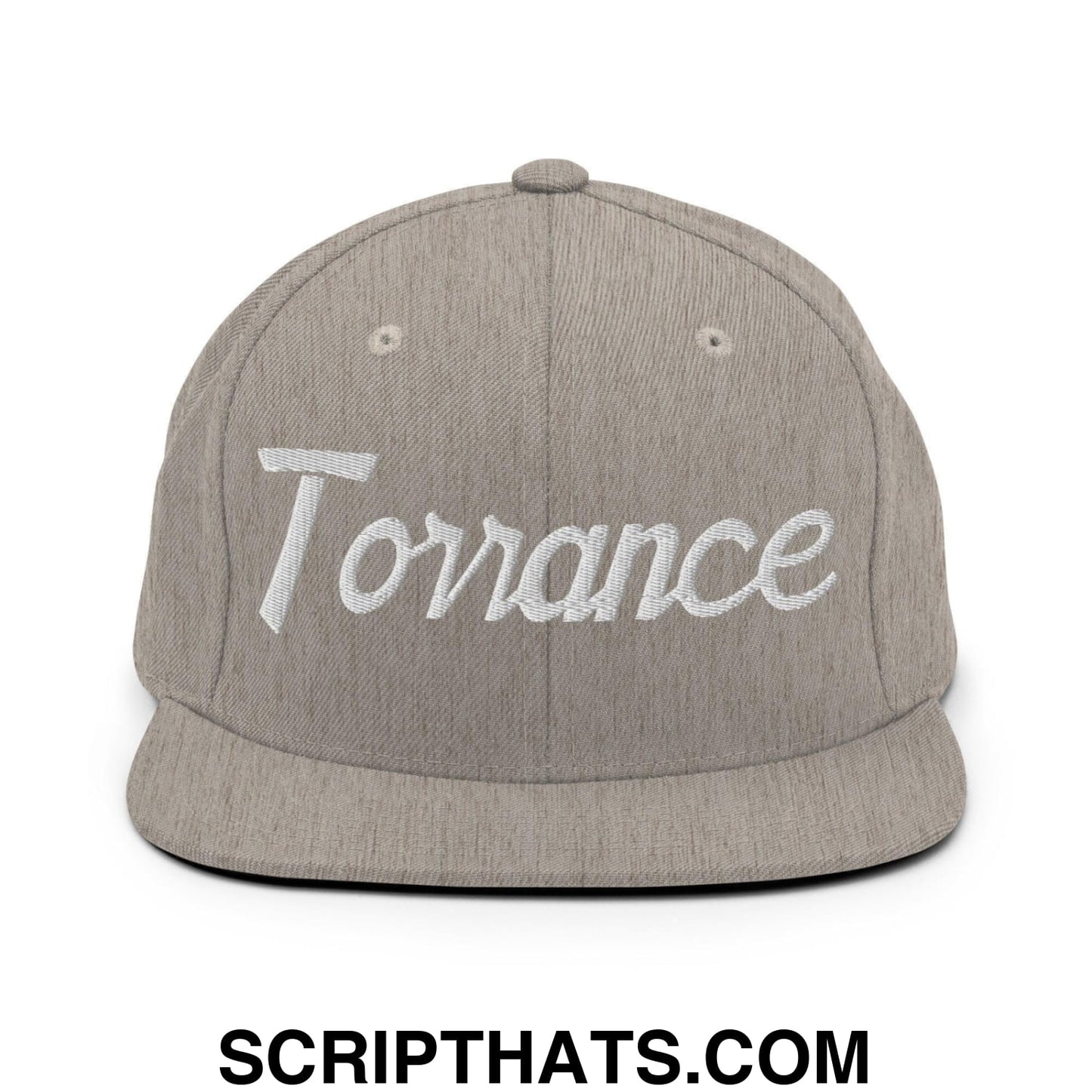 Torrance Script Snapback Hat Heather Grey