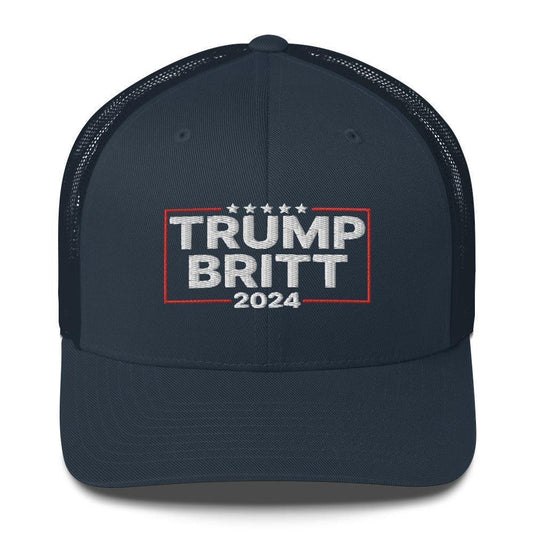 Trump Britt 2024 Snapback Trucker Hat Navy