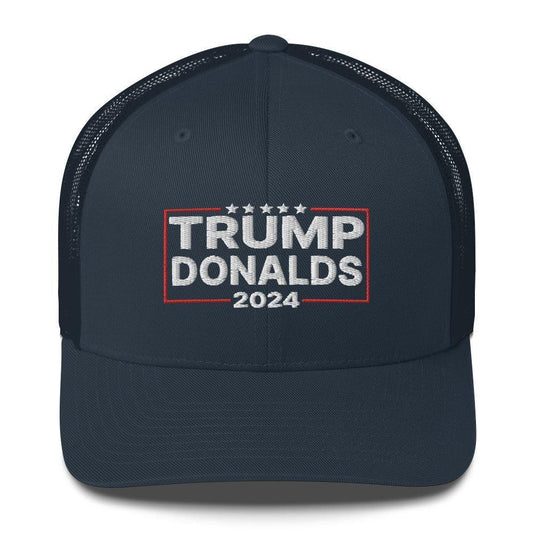 Trump Donalds 2024 Snapback Trucker Hat Navy
