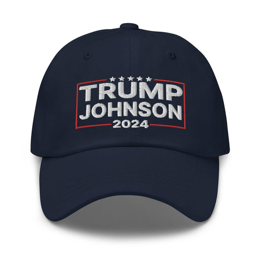Trump Johnson 2024 Dad Hat Navy