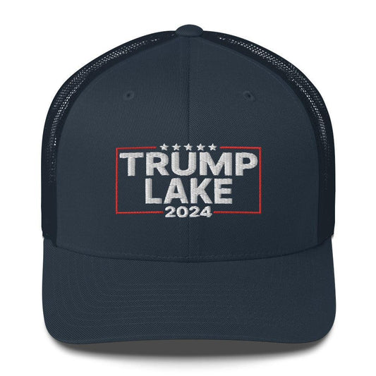 Trump Lake 2024 Snapback Trucker Hat Navy
