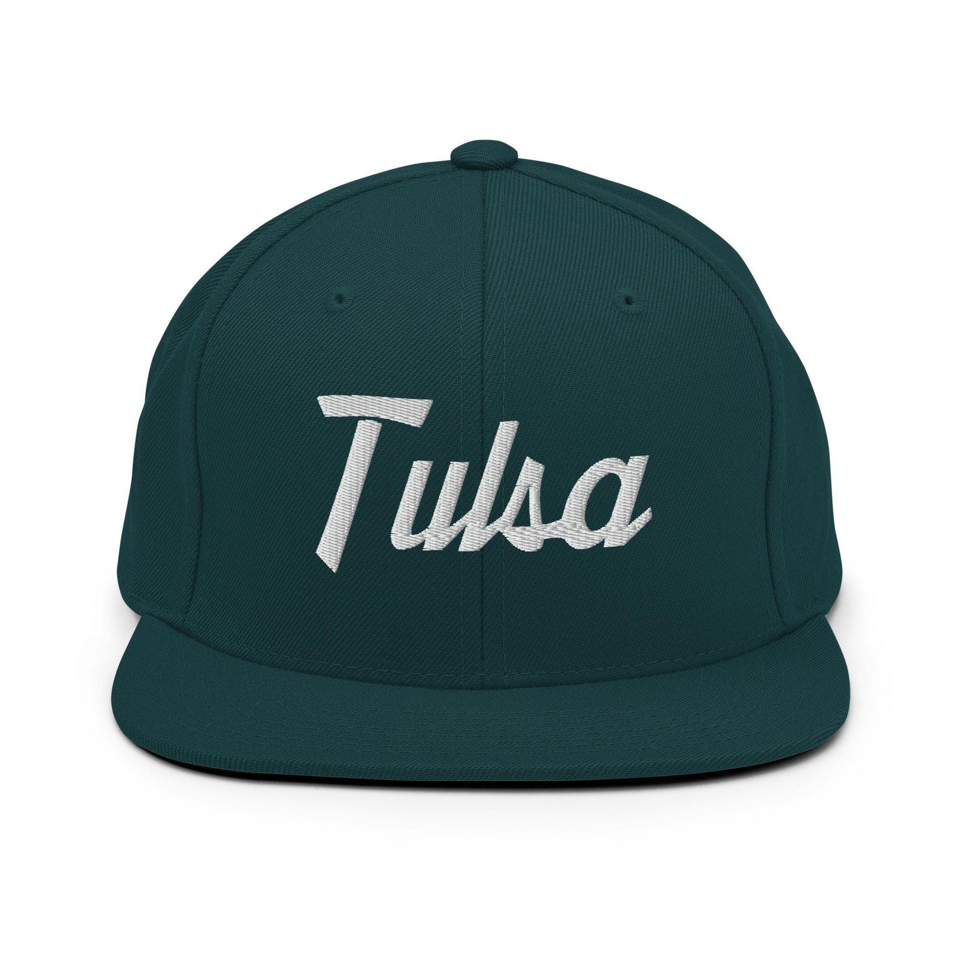 Tulsa Script Snapback Hat Spruce