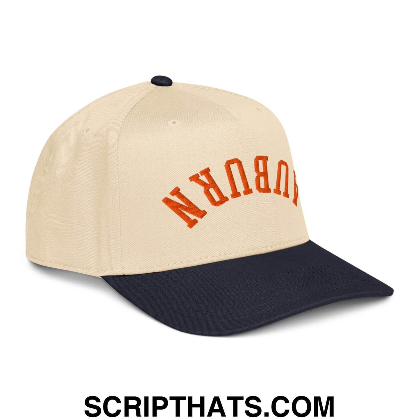 Upside Down Auburn Embroidered Baseball Snapback Hat Default Title