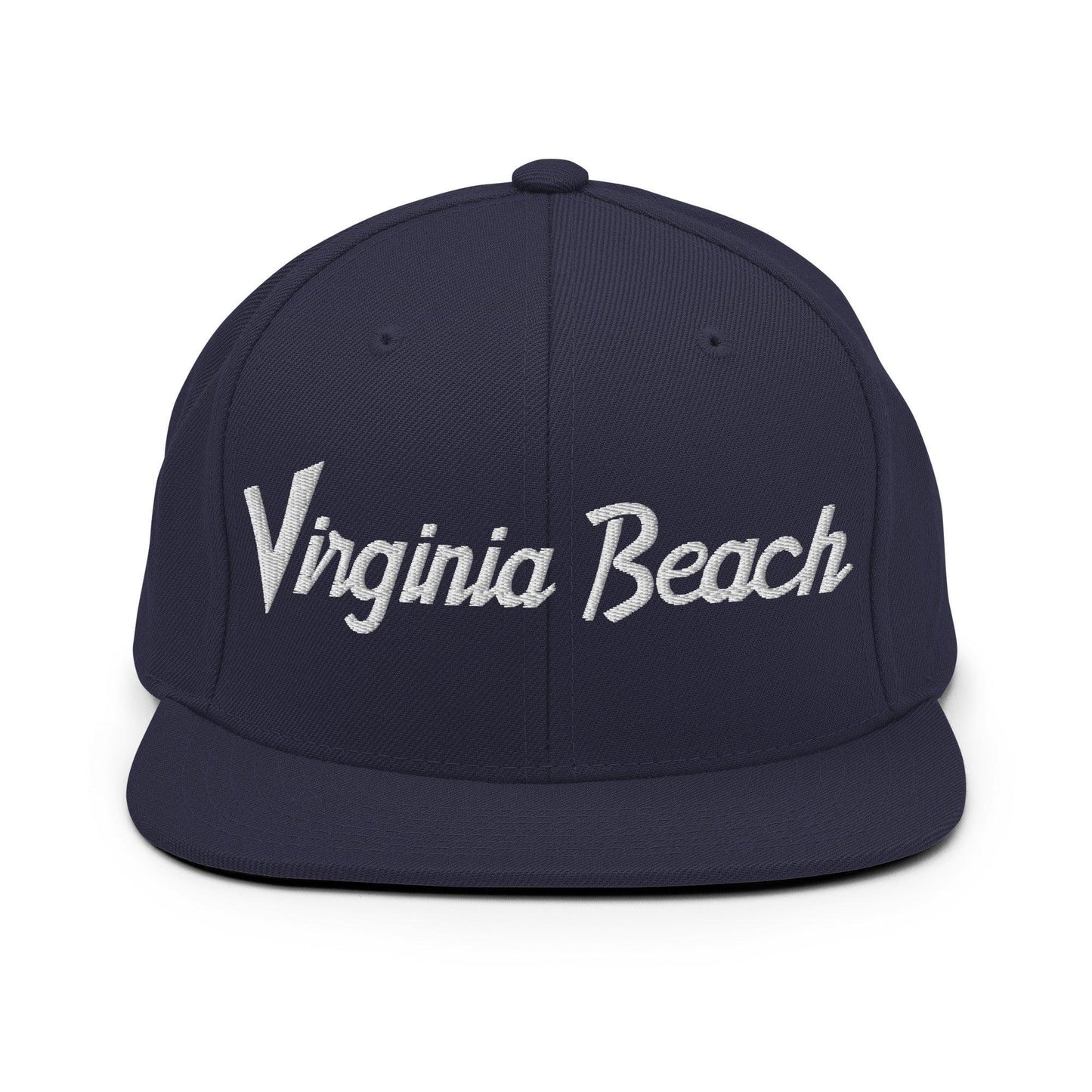Virginia Beach Script Snapback Hat Navy