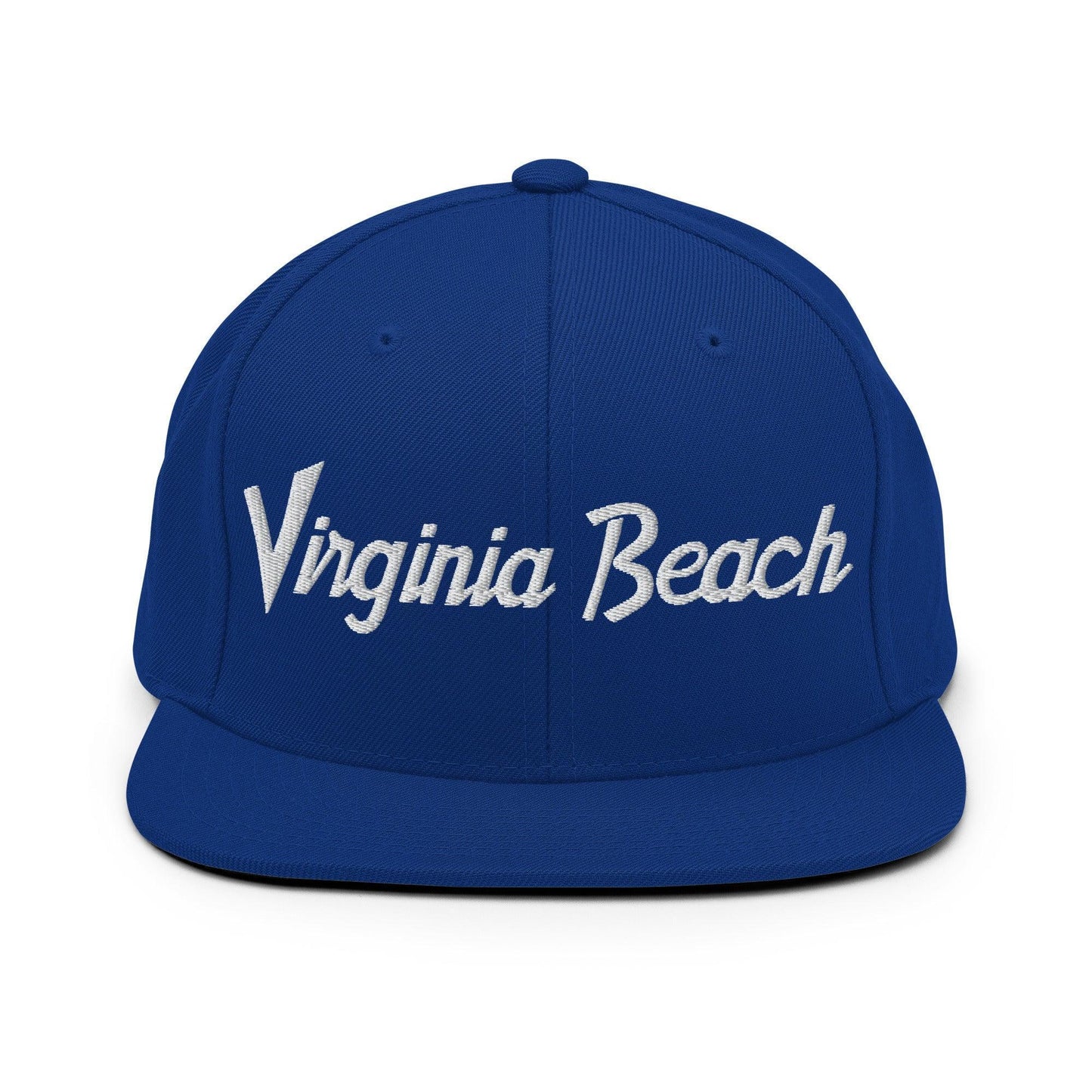 Virginia Beach Script Snapback Hat Royal Blue