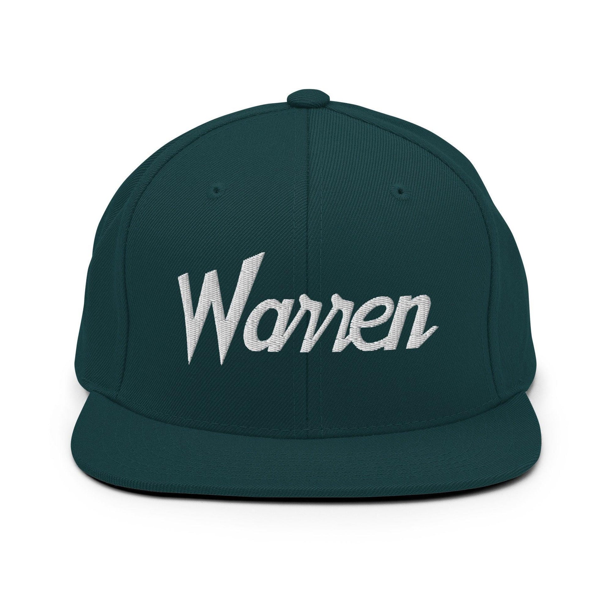 Warren Script Snapback Hat Spruce