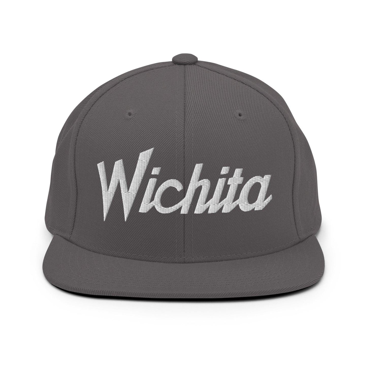 Wichita Script Snapback Hat Dark Grey