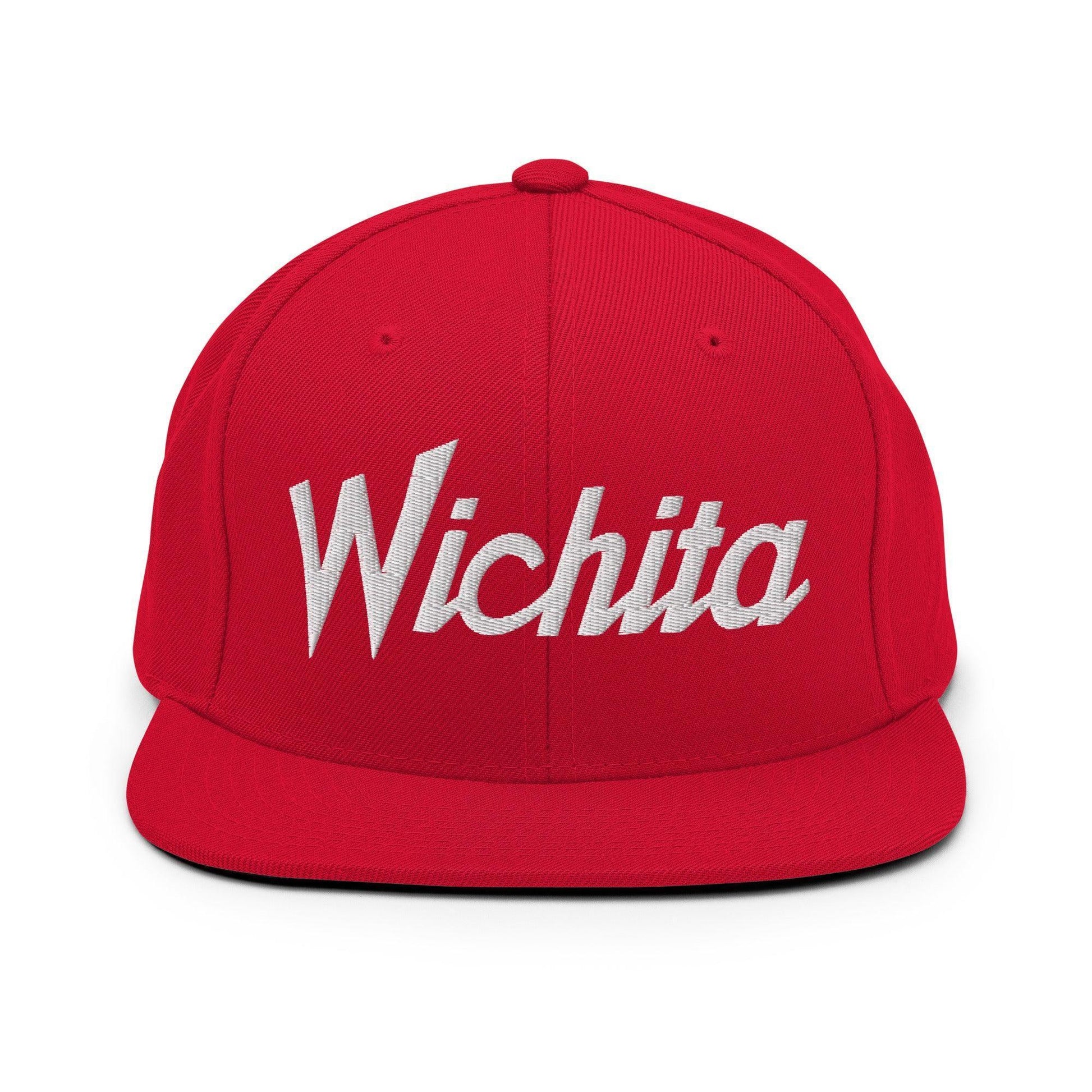 Wichita Script Snapback Hat Red