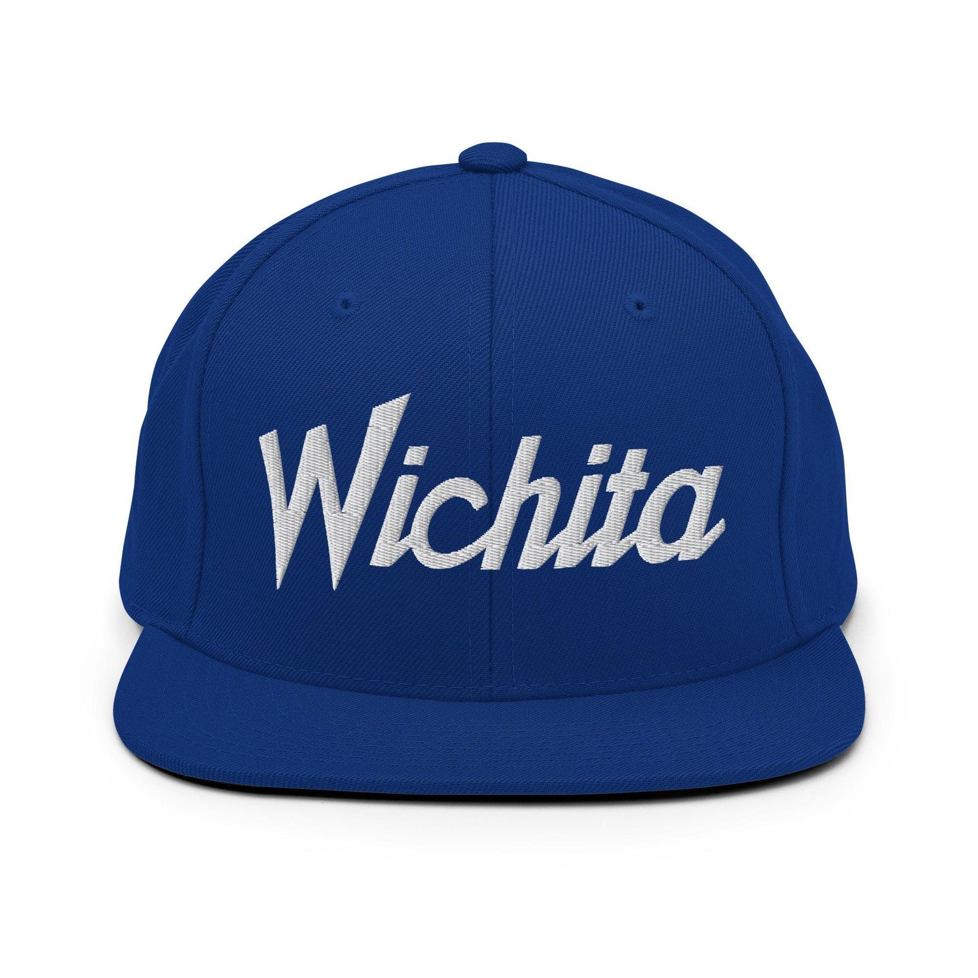 Wichita Script Snapback Hat Royal Blue