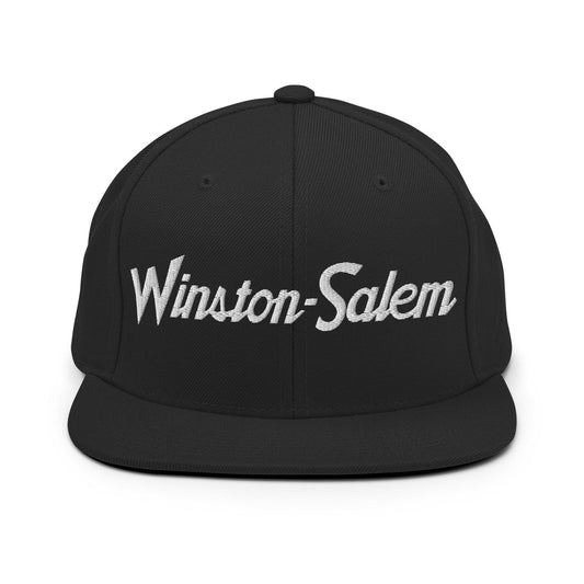 Winston-Salem Script Snapback Hat Black