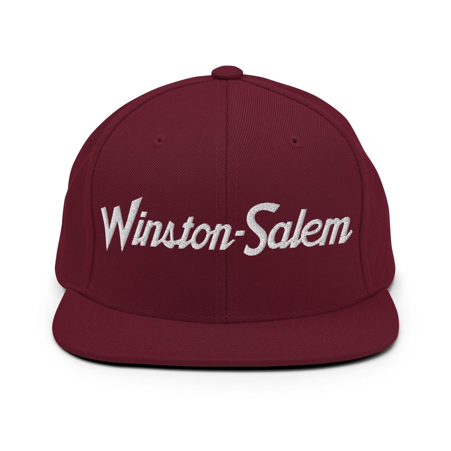 Winston-Salem Script Snapback Hat Maroon
