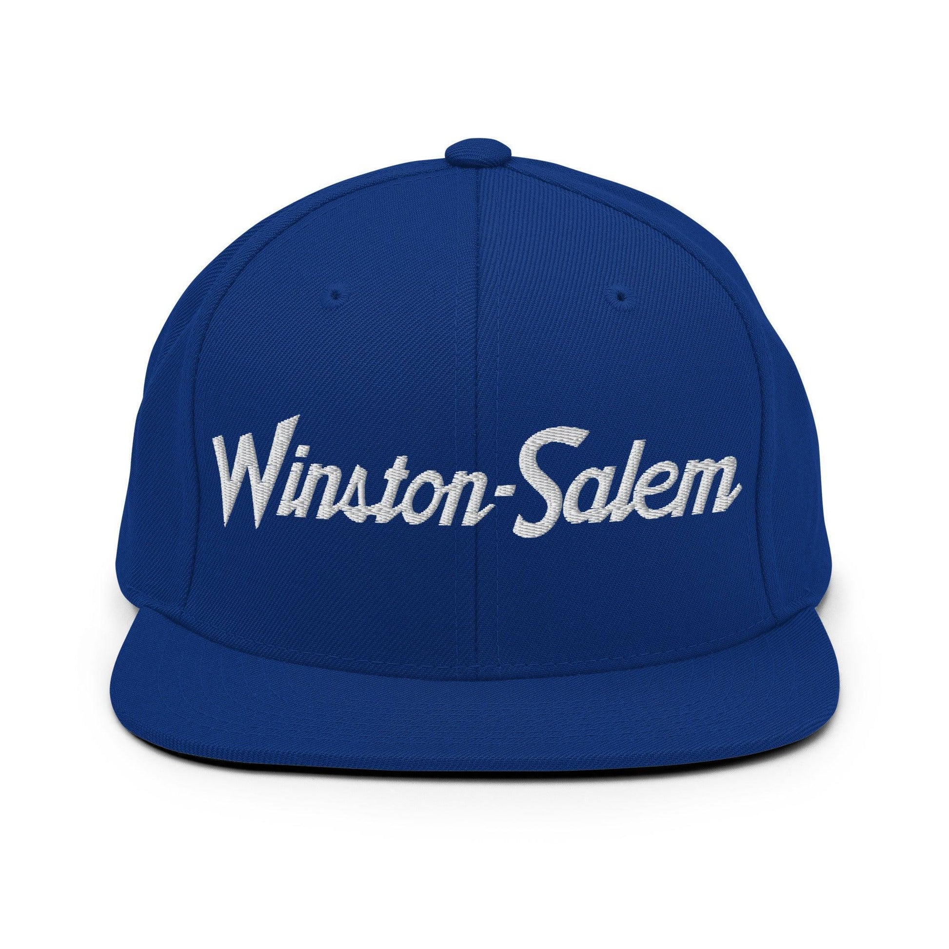 Winston-Salem Script Snapback Hat Royal Blue