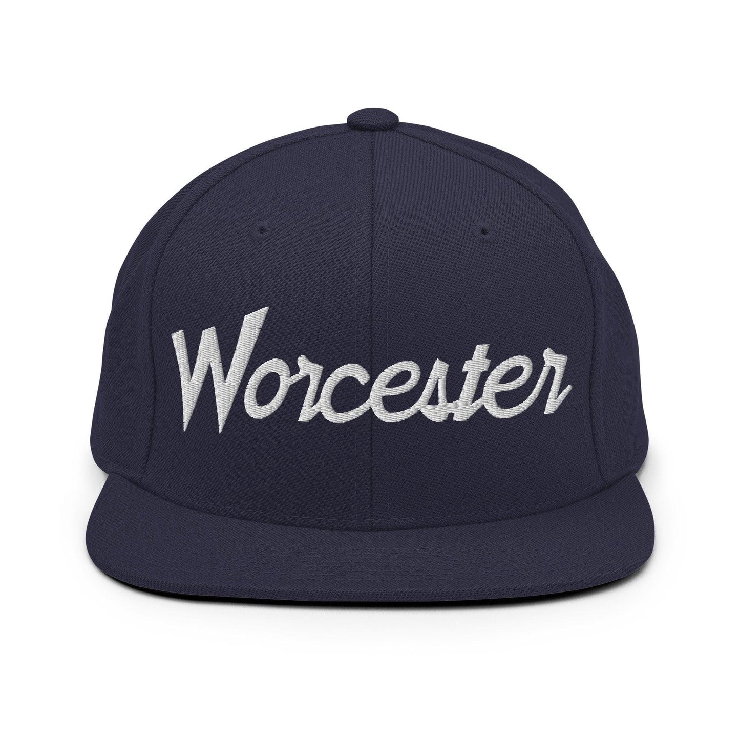 Worcester Script Snapback Hat Navy