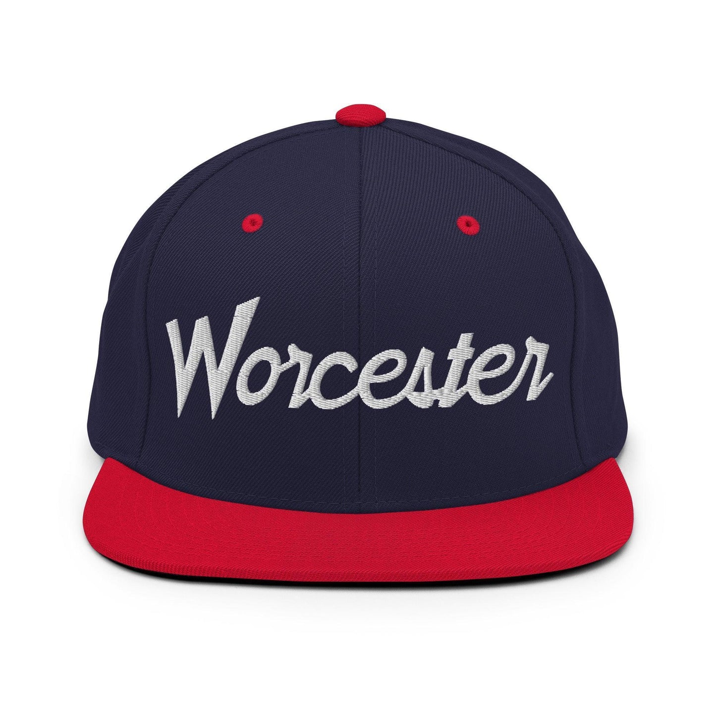 Worcester Script Snapback Hat Navy/ Red