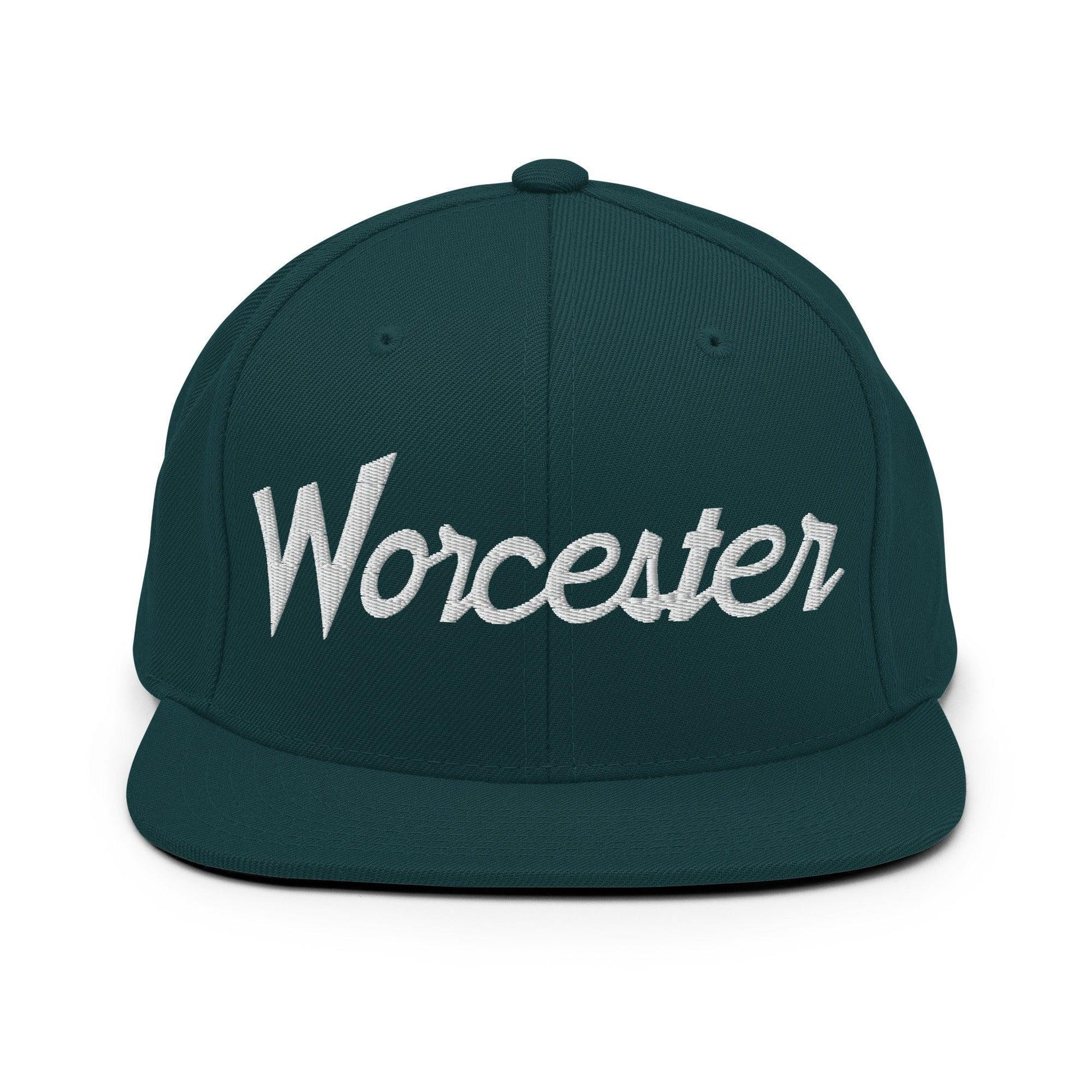 Worcester Script Snapback Hat Spruce